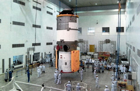 Stația spațială Tiangong 1 faza finală asamblare