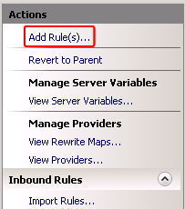 Action add rule