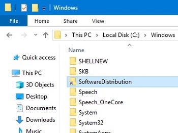 Symbolic link SoftwareDistribution